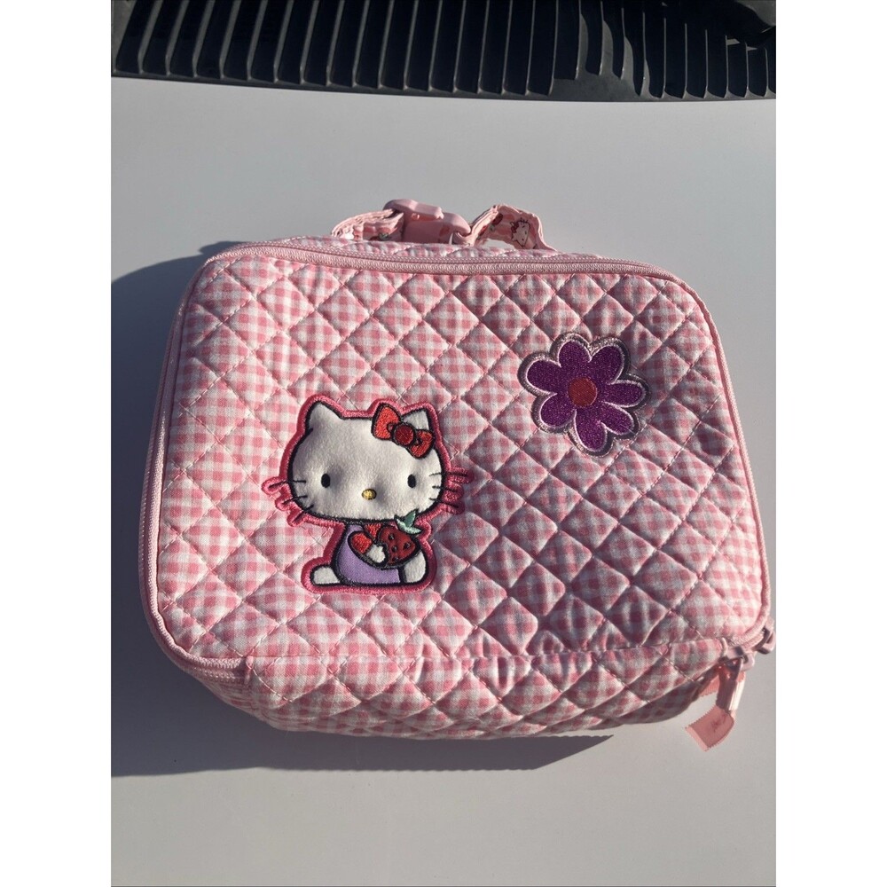 Vera Bradley Hello Kitty Gingham Lunch Box Quilted Cotton